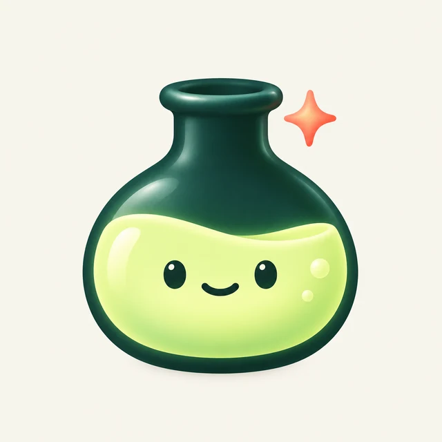 PrimaLabs’ smiling teal flask with lime liquid and a coral spark.